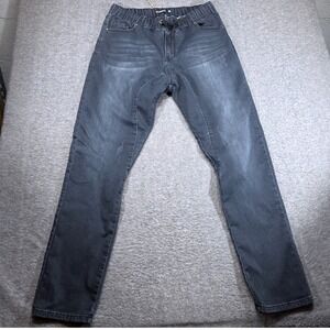 Evidence Denim Jogger Jeans Mens XL Black Distressed Streetwear Grunge Boho